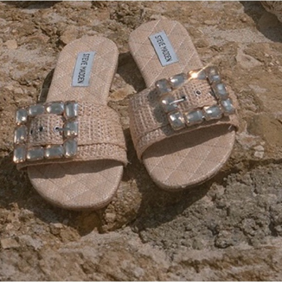 NEW STEVE MADDEN RAFFIA FLATS - Picture 5 of 10